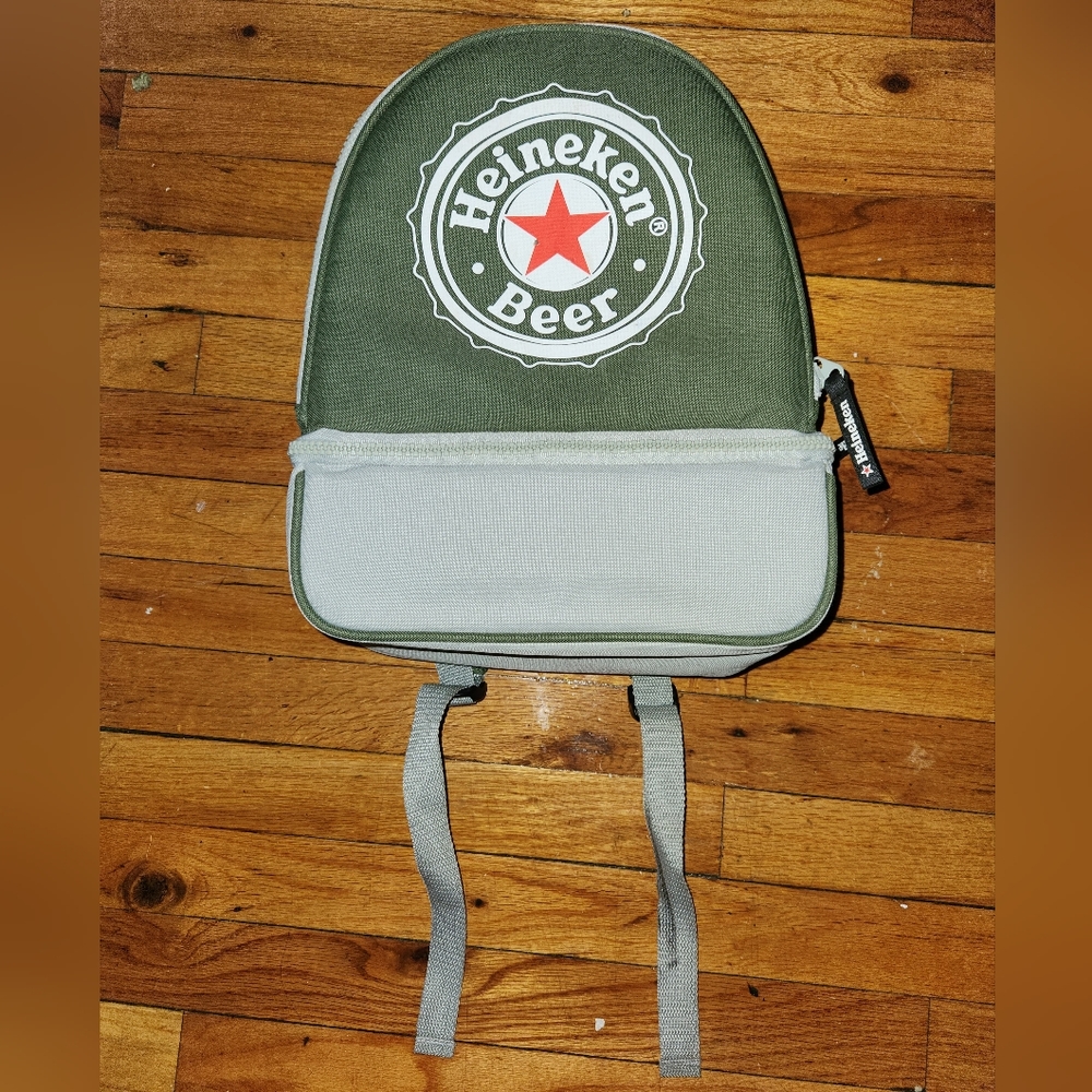 Heineken Beer Bookbag Green|Grey